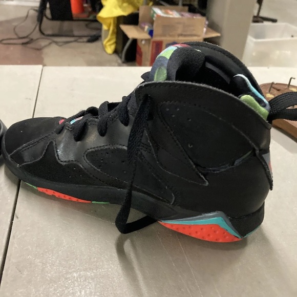 Nike Air Jordan 7 Retro GS Barcelona Nights Black Infared 304773-007 Sz 2.5Y - Picture 4 of 8